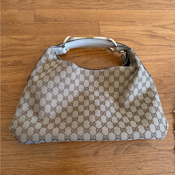 GUCCI HORSEBIT HOBO GG CANVAS MEDIUM - Picture 1 of 16